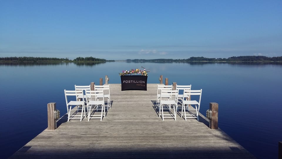 Outdoor wedding area