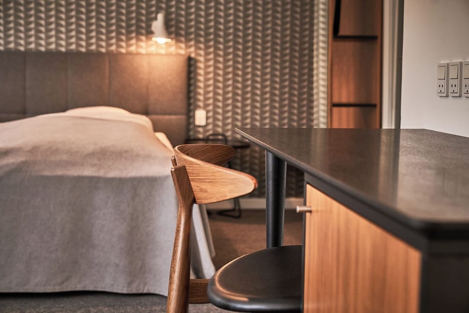 Memory foam beds, desk, laptop workspace, iron/ironing board