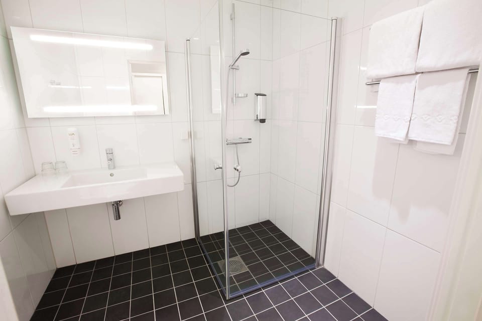 Hair dryer, towels