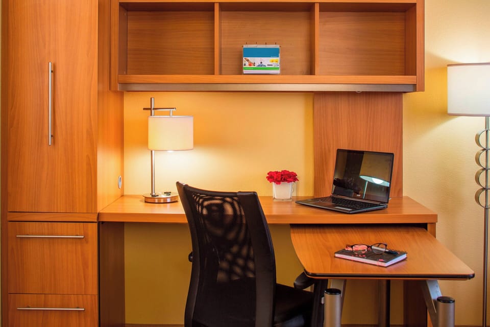 Egyptian cotton sheets, premium bedding, desk, laptop workspace