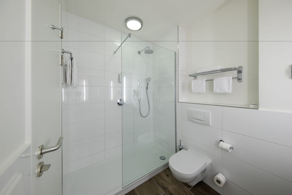 Free toiletries, hair dryer, towels