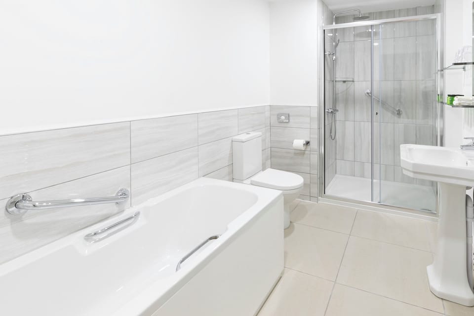 Free toiletries, hair dryer, towels