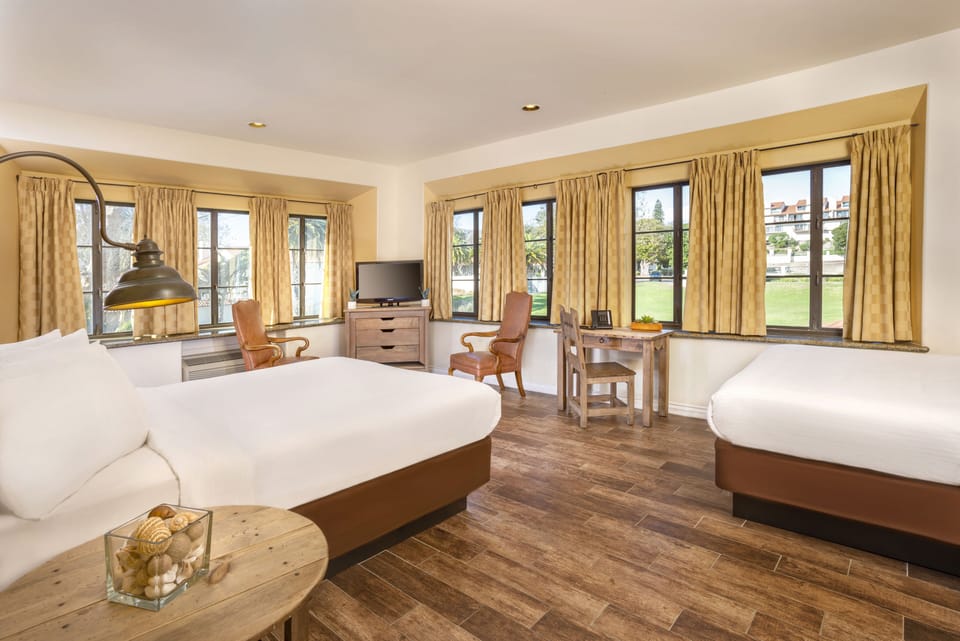 Standard Room, 2 Queen Beds (Classic Two Queen) | Desk, iron/ironing board, WiFi (free), bed sheets