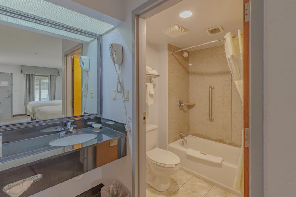 Free toiletries, hair dryer, towels