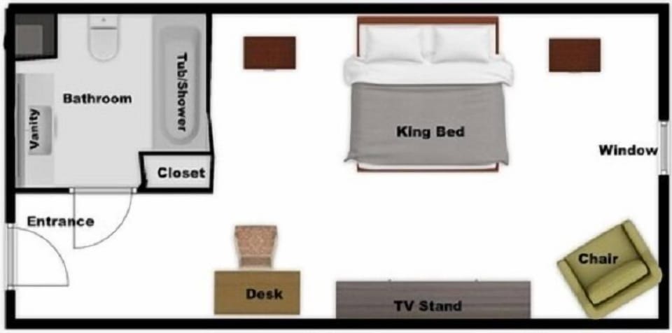 Premium bedding, in-room safe, individually decorated