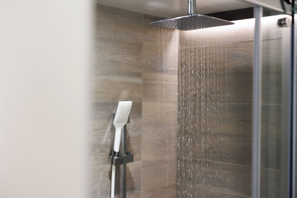 Eco-friendly toiletries, hair dryer, towels, soap