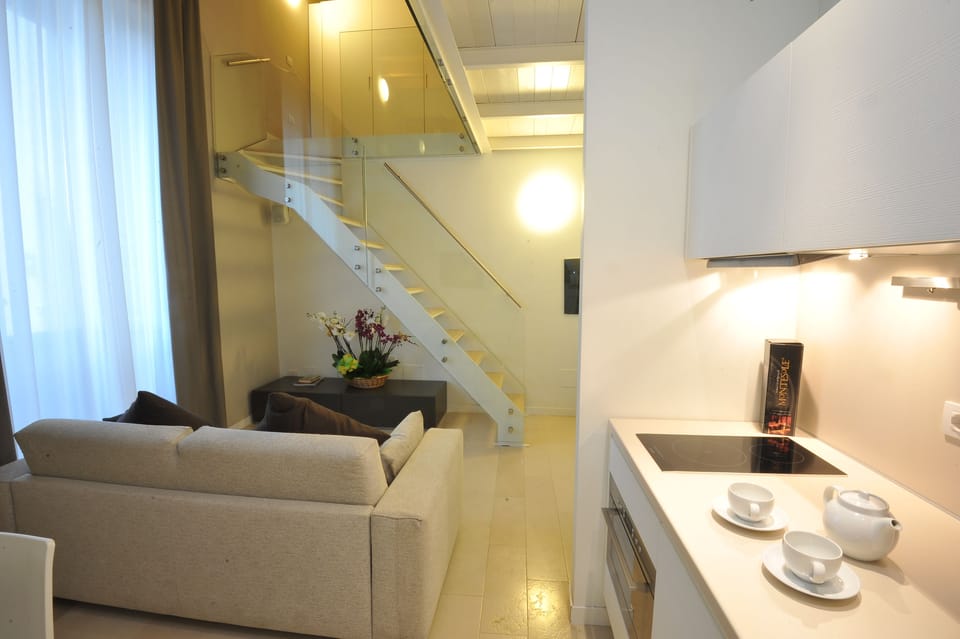 Deluxe Apartment | Private kitchen | Full-size fridge, oven, stovetop, dishwasher