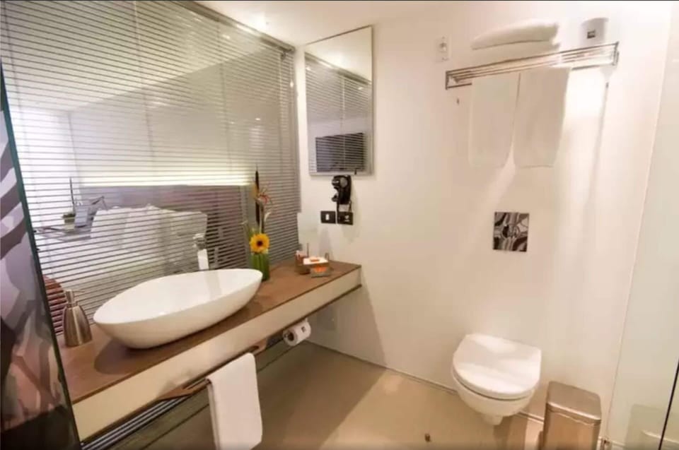 Free toiletries, hair dryer, towels