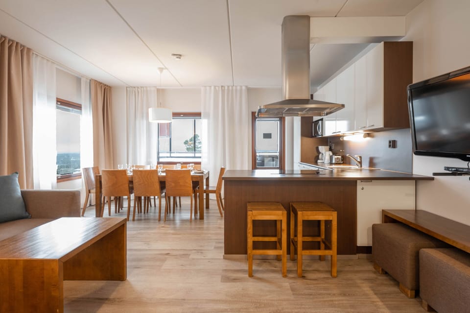 RukaVillage 88, Sauna | Living area | 32-inch flat-screen TV with satellite channels, TV