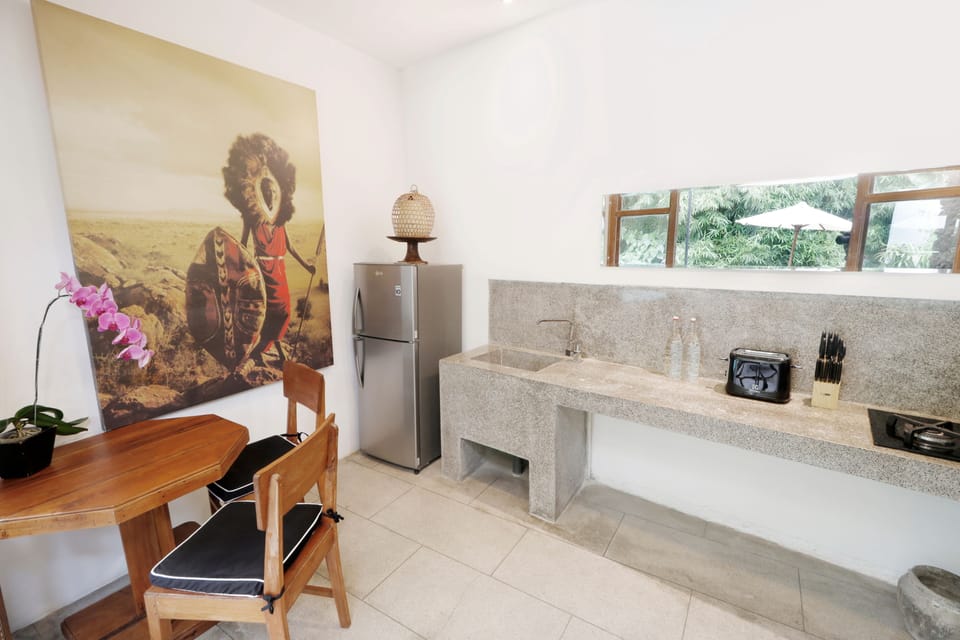 Apartment, 1 Bedroom, Private Pool, Garden View | Private kitchenette | Fridge, coffee/tea maker