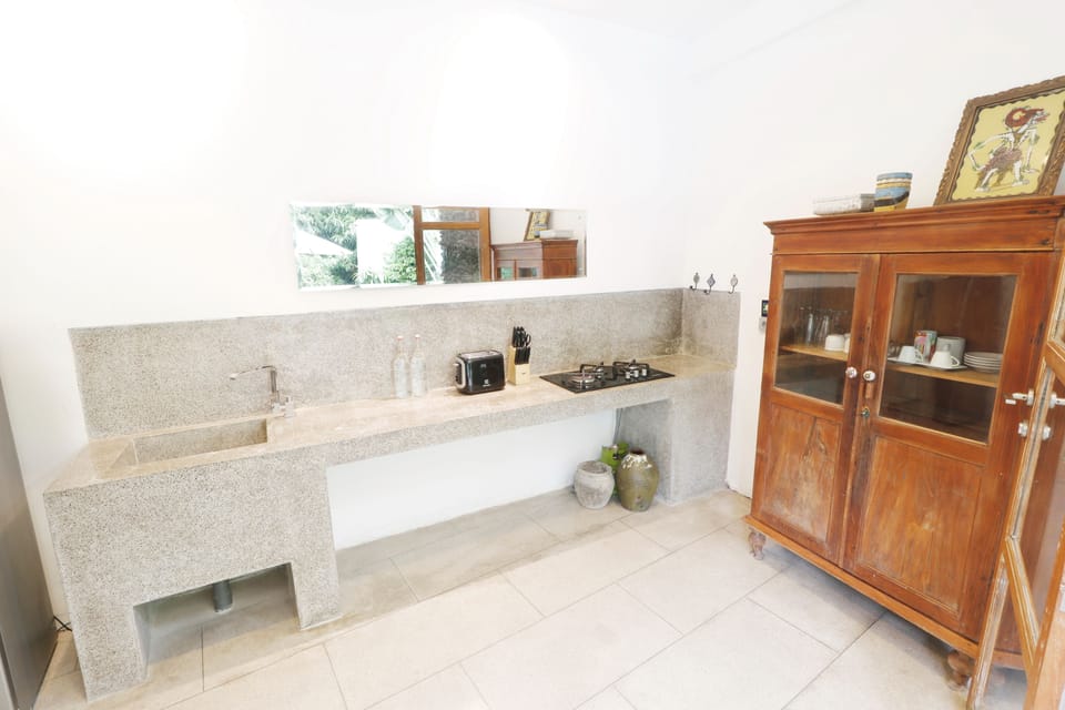 Apartment, 1 Bedroom, Private Pool, Garden View | Private kitchen | Fridge, coffee/tea maker