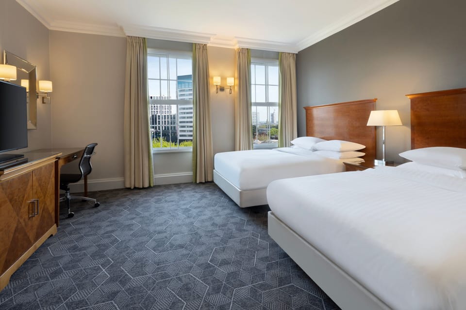 Family Room, 2 Double Beds | Premium bedding, pillowtop beds, in-room safe, desk