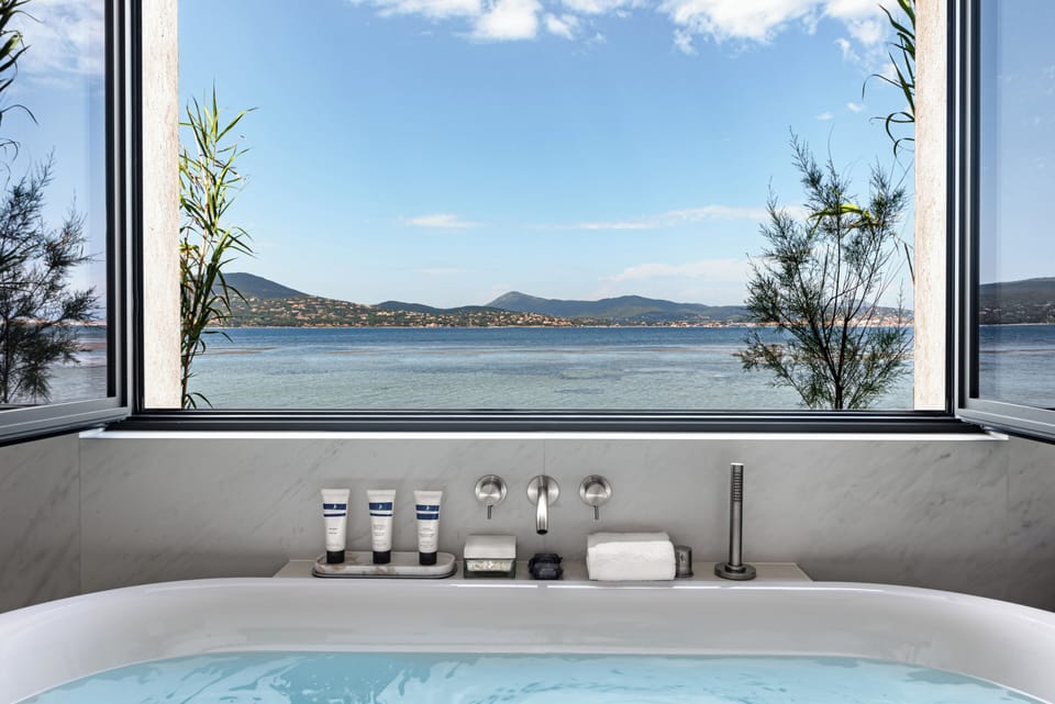 Suite, 2 Bedrooms (Sea) | Bathroom | Shower, designer toiletries, towels