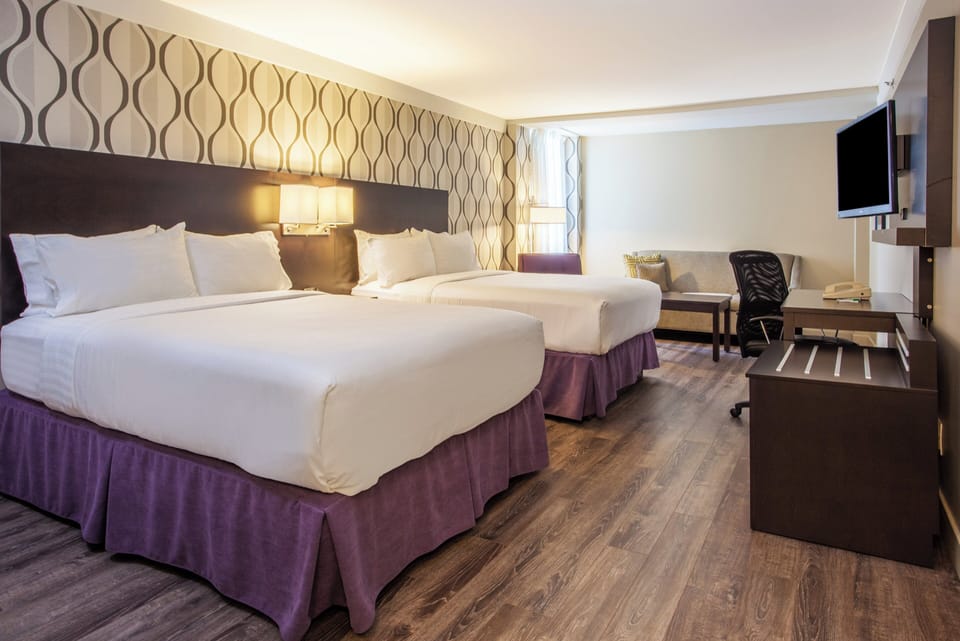 Premium bedding, pillowtop beds, in-room safe, desk