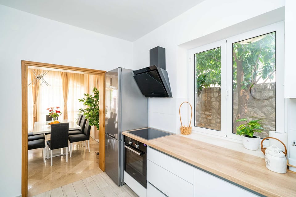House (Four-Bedroom House with Terrace) | Private kitchen | Fridge