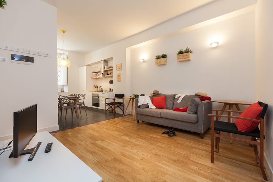 Apartment, 2 Bedrooms | Living area | LCD TV