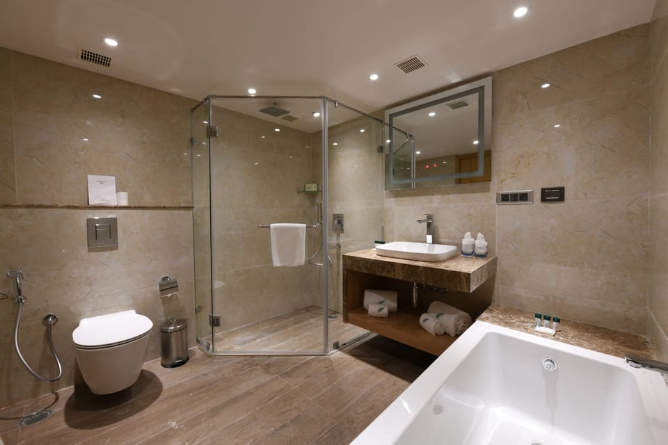 Hazel Suite | Bathroom | Free toiletries, hair dryer, towels, soap