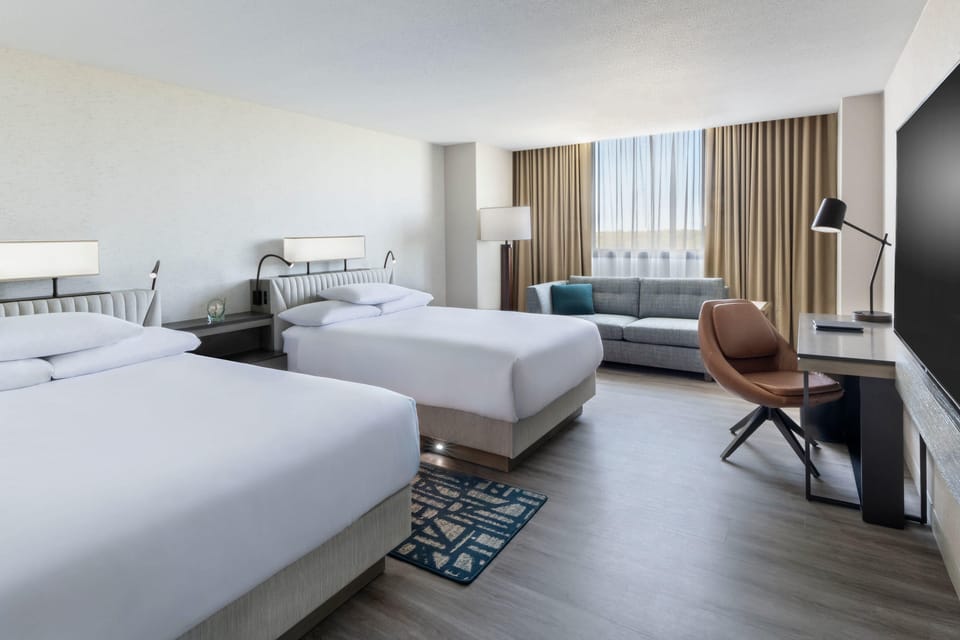 Room, 2 Double Beds | Premium bedding, in-room safe, desk, laptop workspace