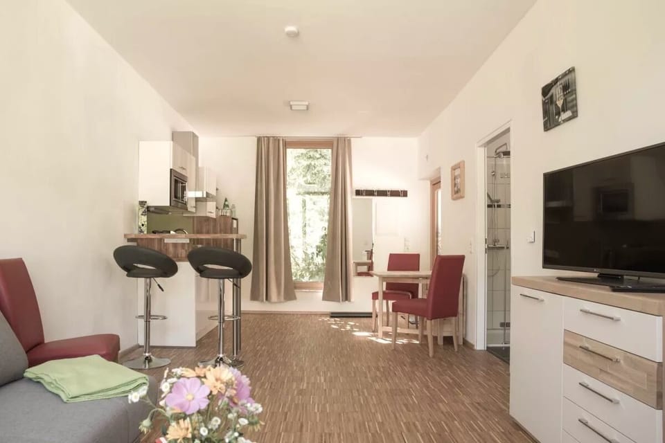 Apartment (Gaisberg) | Living room | 47-inch TV with satellite channels, heated floors