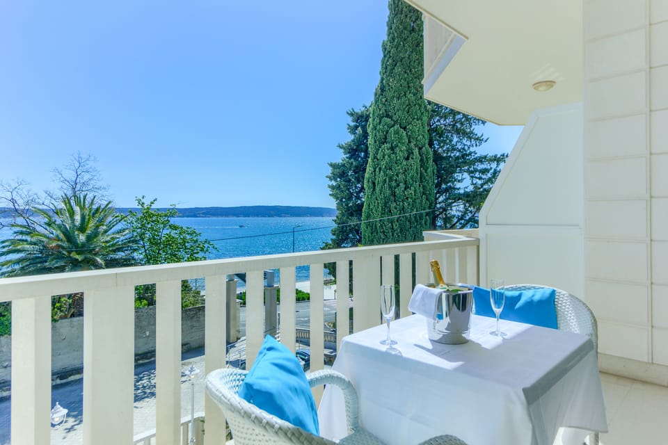 Deluxe Double or Twin Room, Terrace, Sea View | Balcony view