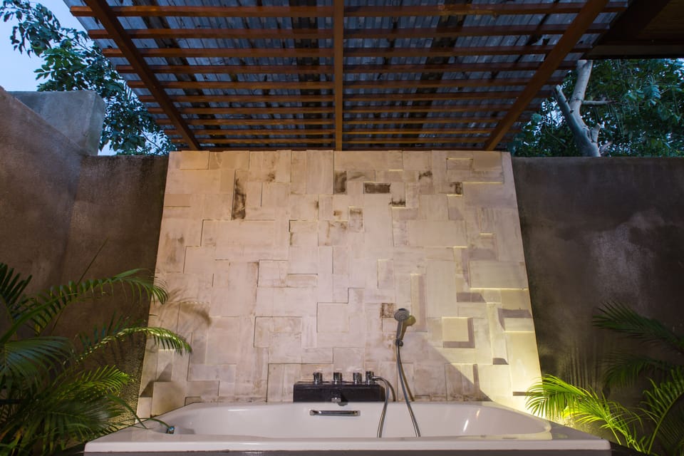 Villa, 1 Bedroom, Private Pool | Bathroom | Hair dryer, bathrobes, slippers, bidet