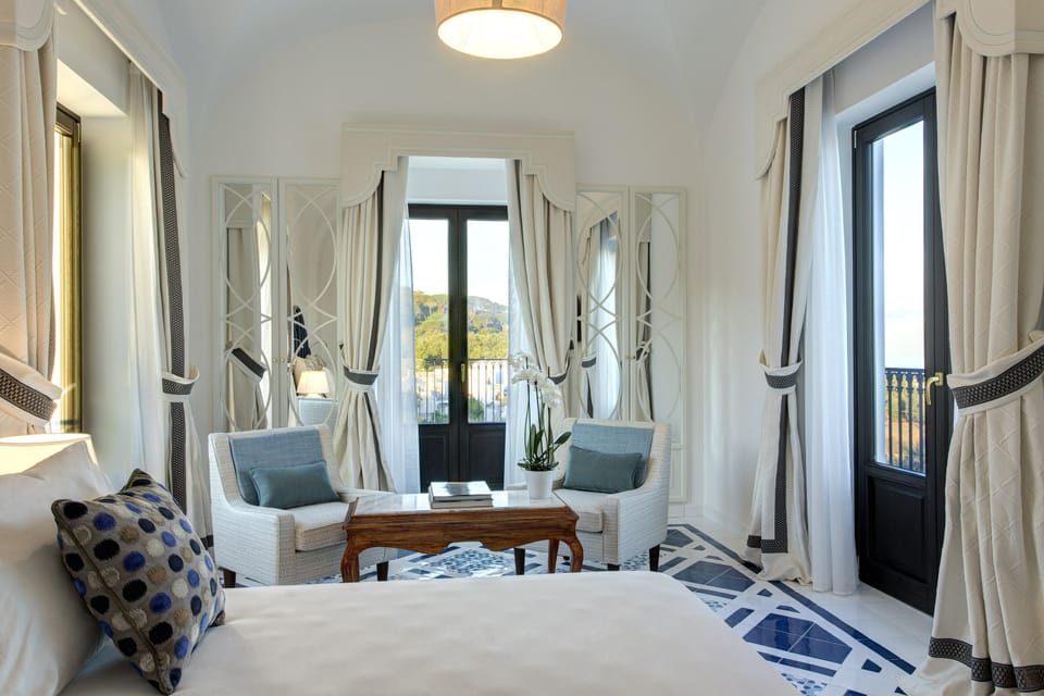 Deluxe Double or Twin Room, Terrace, Sea View | Egyptian cotton sheets, premium bedding, memory foam beds, minibar