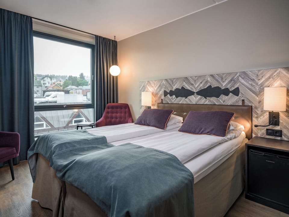 Laptop workspace, blackout drapes, WiFi (free), bed sheets