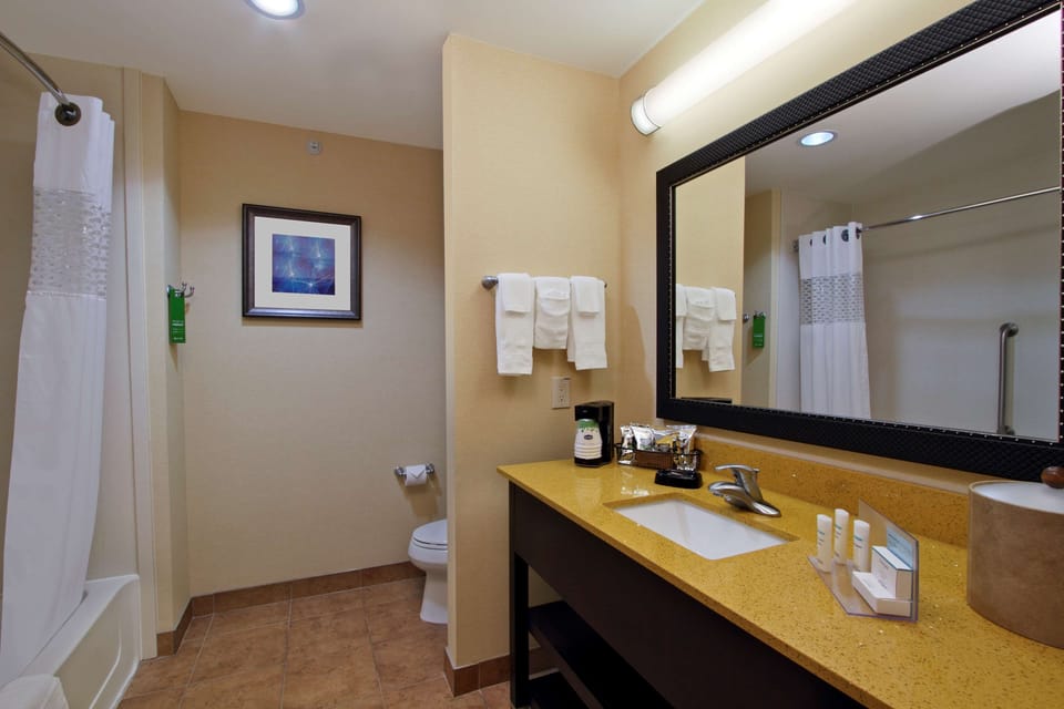 Free toiletries, hair dryer, towels