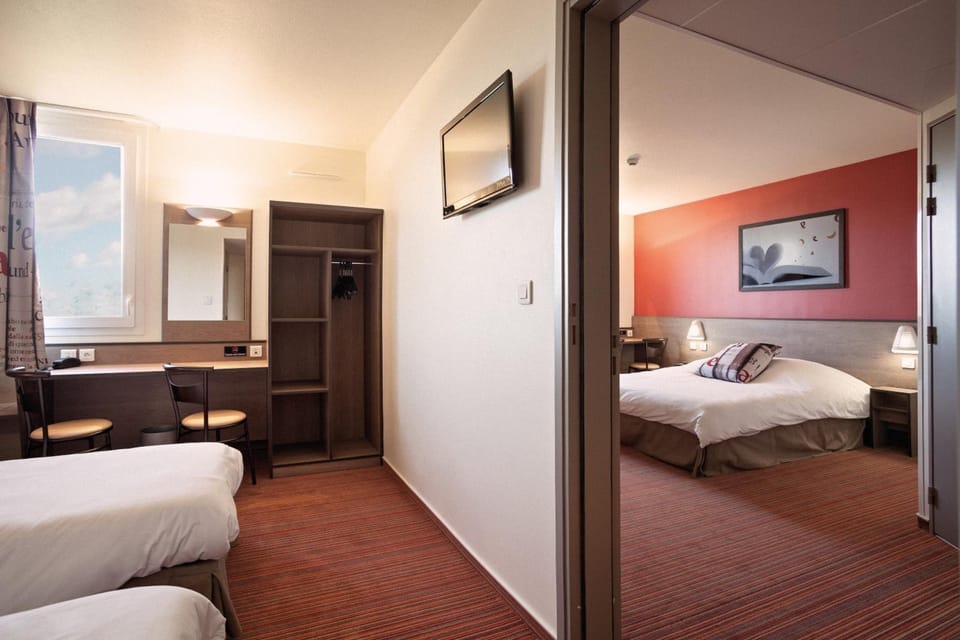 Premium bedding, desk, soundproofing, iron/ironing board