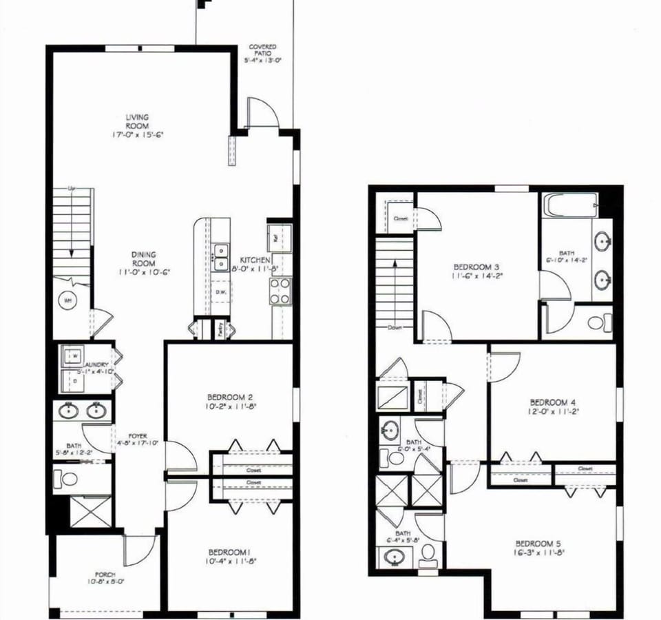 Townhome, 5 Bedrooms | Floor plan