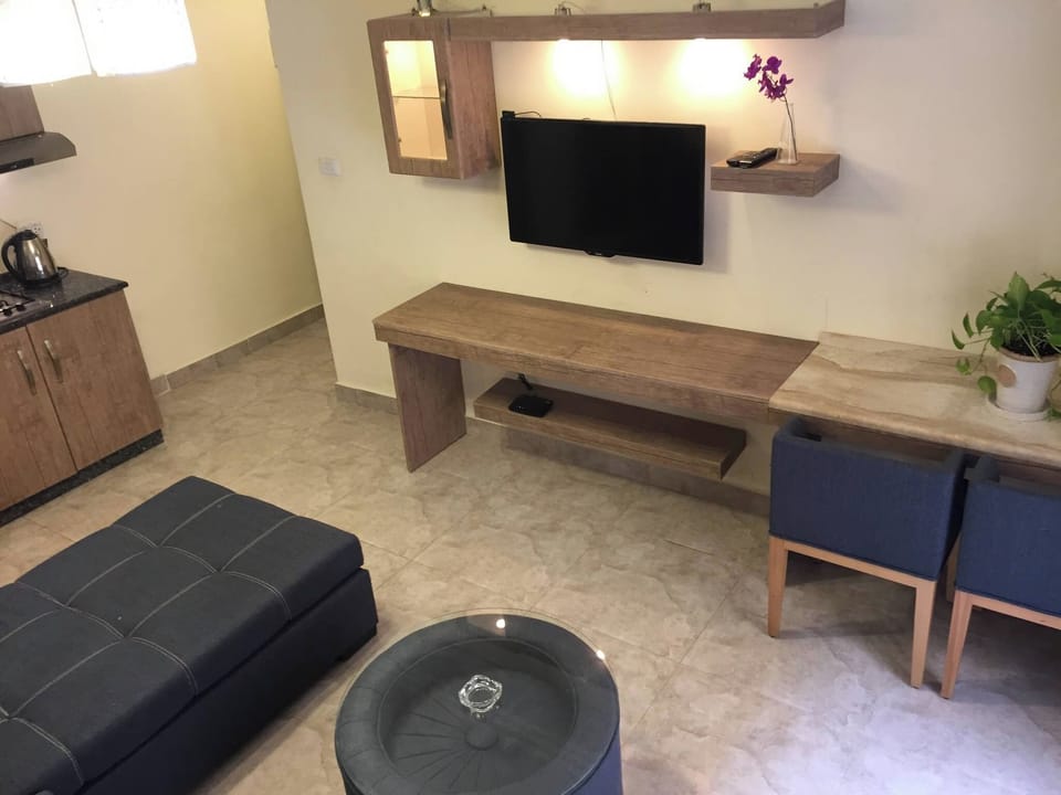 Apartment, 1 Bedroom, Accessible, Smoking | Living room | TV