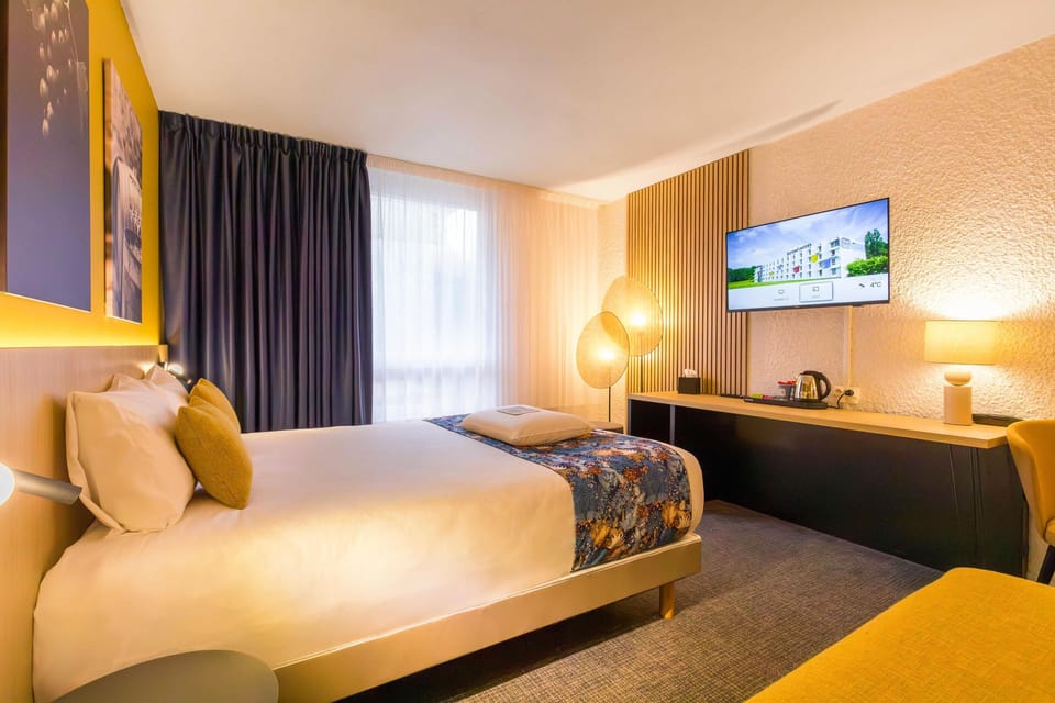 Premium bedding, individually furnished, blackout drapes, soundproofing