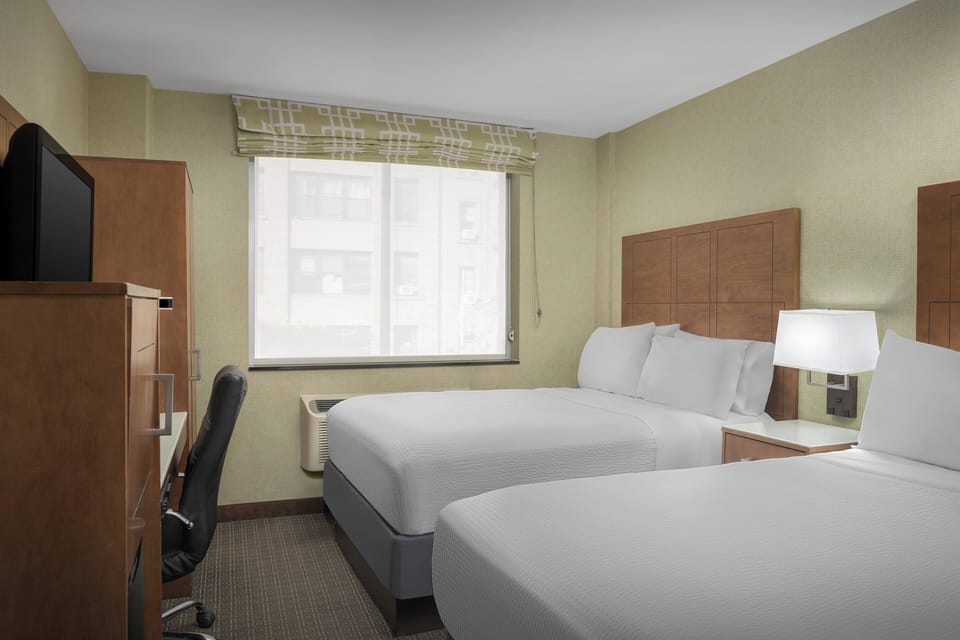 Standard Room, 2 Double Beds (Extra Floor Space) | Pillowtop beds, in-room safe, desk, laptop workspace