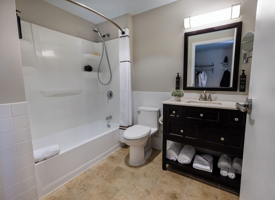Free toiletries, hair dryer, towels