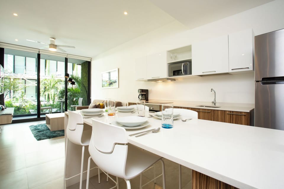 Apartment, 1 Bedroom, Balcony, City View | Private kitchen