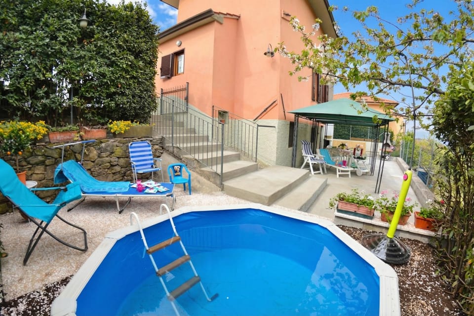 Family House, 2 Bedrooms, Fireplace, Mountainside (Casale Geniva with private pool) | Pool | Seasonal outdoor pool