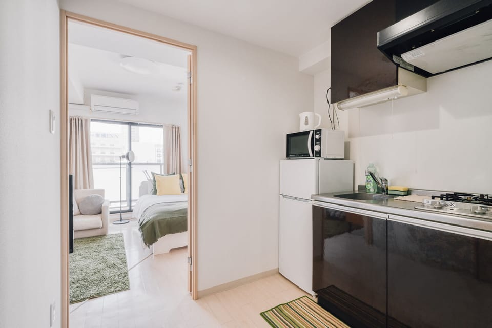 Apartment | Private kitchenette | Fridge, microwave, stovetop, electric kettle