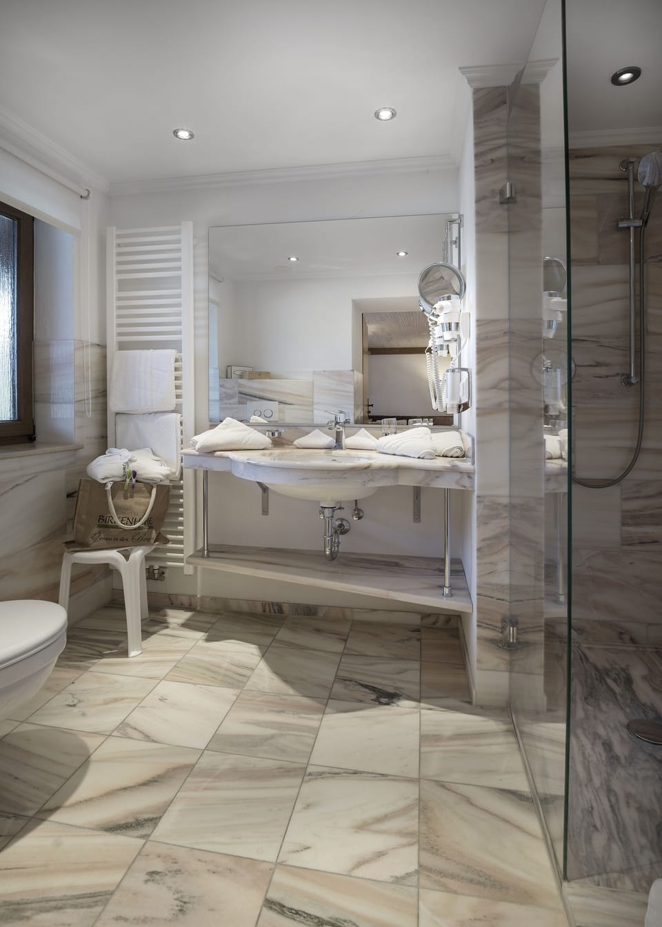 Standard Double Room | Bathroom | Shower, hair dryer, bathrobes, towels