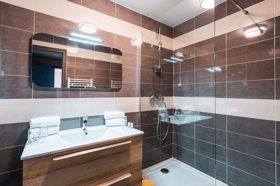 Free toiletries, hair dryer, towels, toilet paper