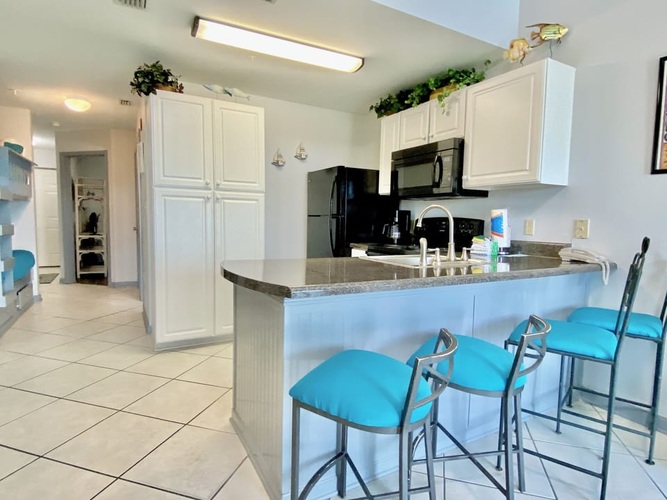 Condo, 2 Bedrooms, Balcony, Beach View (1.5 Bathrooms - 419) | Private kitchen | Full-size fridge, microwave, oven, stovetop