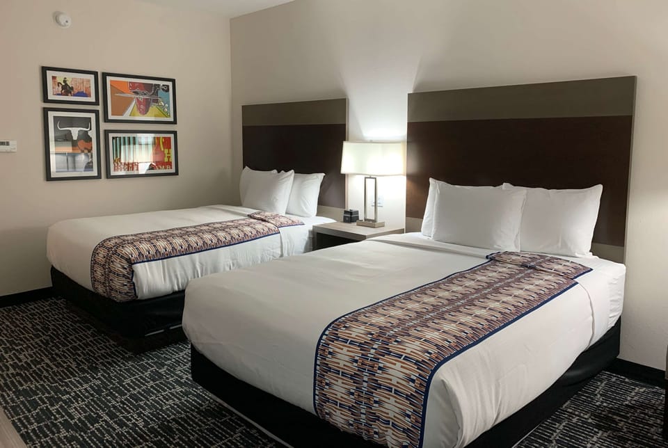Room, 2 Queen Beds, Accessible, Non Smoking (Tub with Grab Bars) | Desk, iron/ironing board, WiFi (free), bed sheets