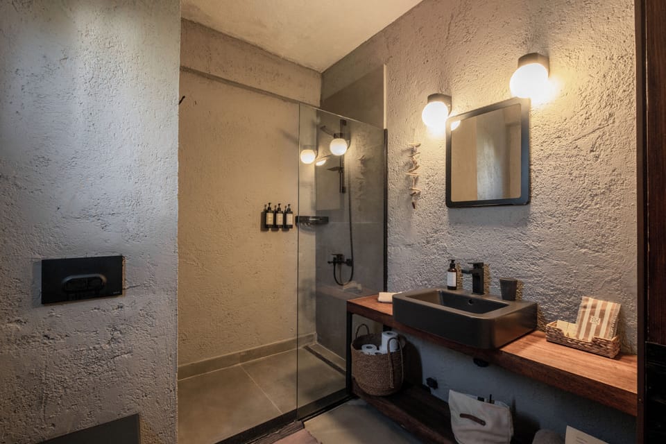 Corner Suite Room | Bathroom | Jetted tub, hydromassage showerhead, hair dryer, slippers