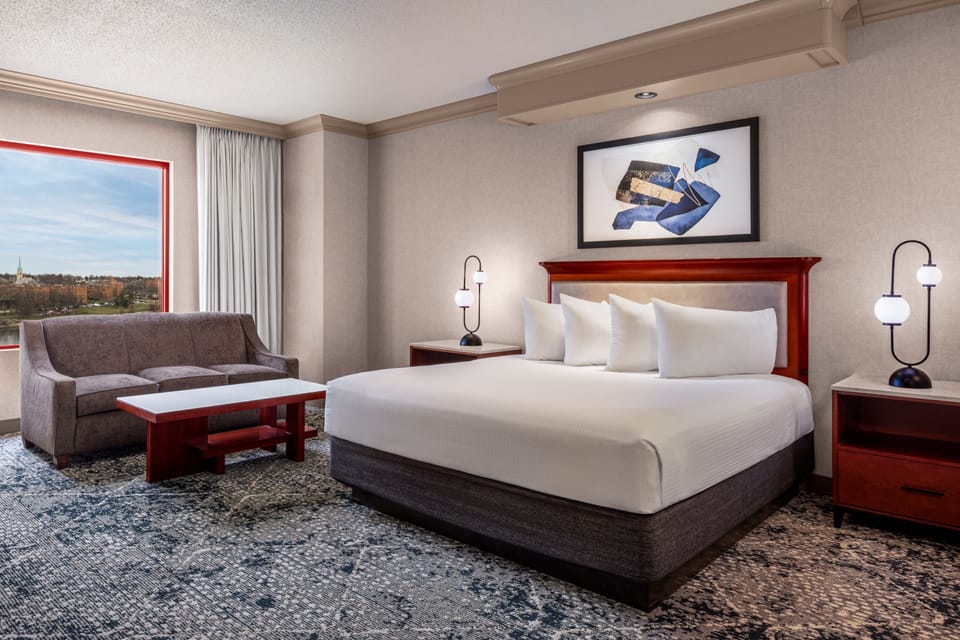 Premium bedding, down comforters, pillowtop beds, in-room safe
