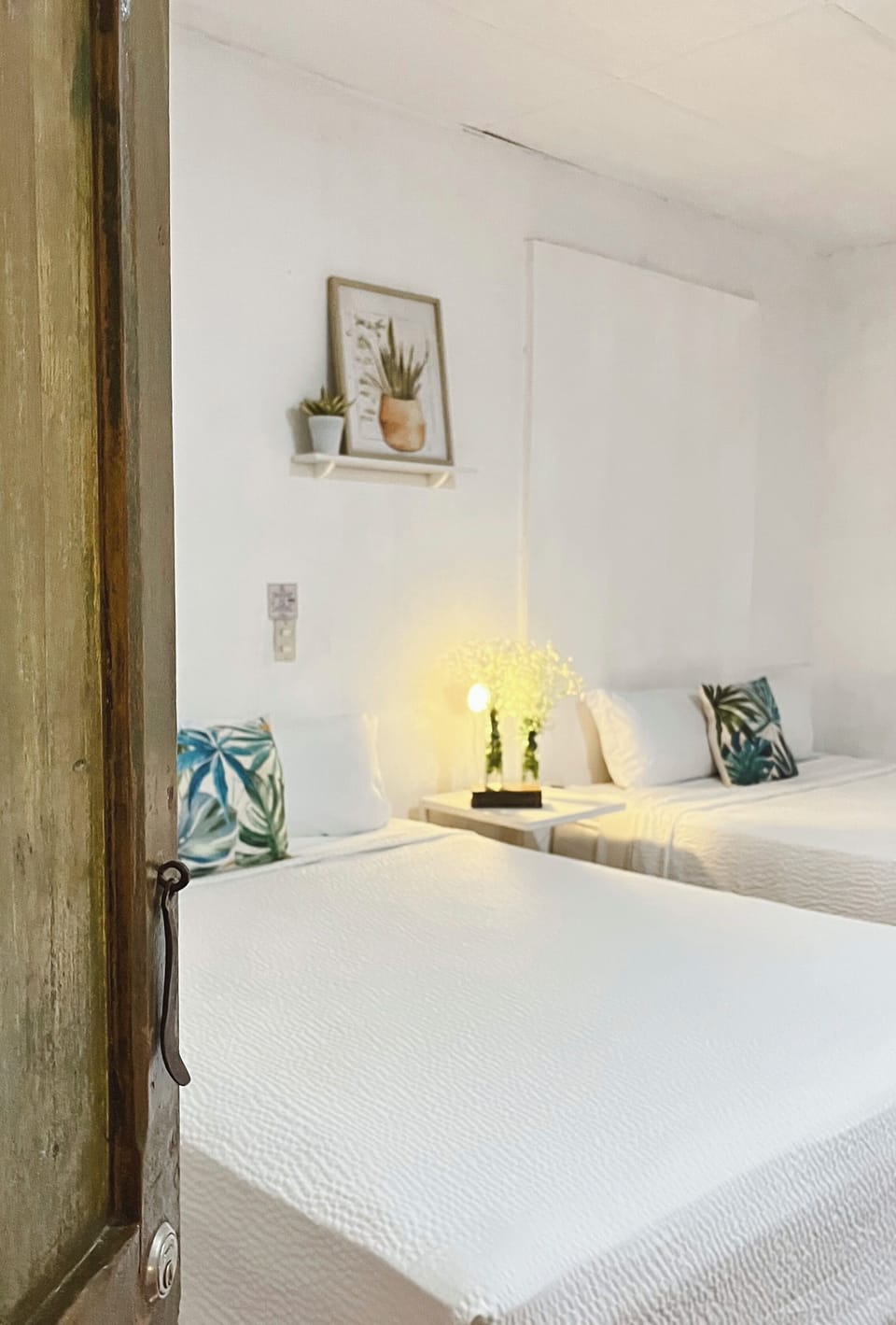City Double Room, 2 Double Beds, Private Bathroom | Premium bedding, desk, laptop workspace, blackout drapes