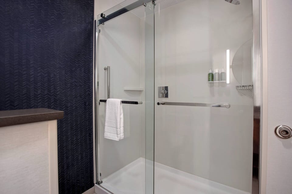 Suite, 1 King Bed with Sofa bed | Bathroom | Separate tub and shower, free toiletries, hair dryer, towels