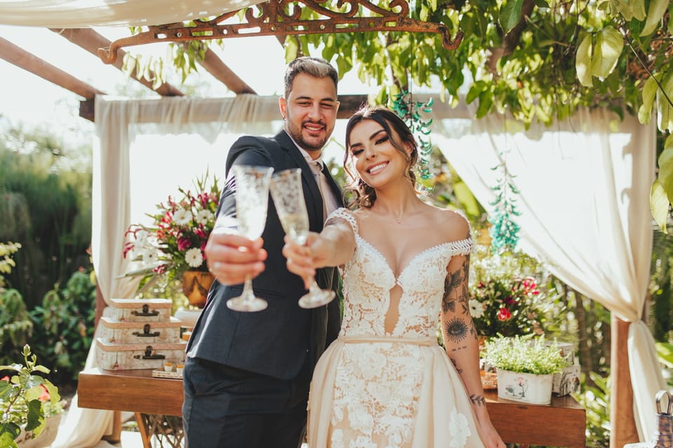 Outdoor wedding area