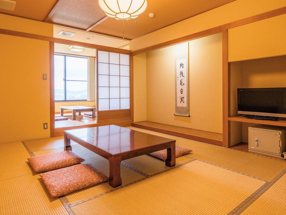 Japanese Style Room (Sanyaso) with Open-Air bath | In-room safe, free WiFi, bed sheets