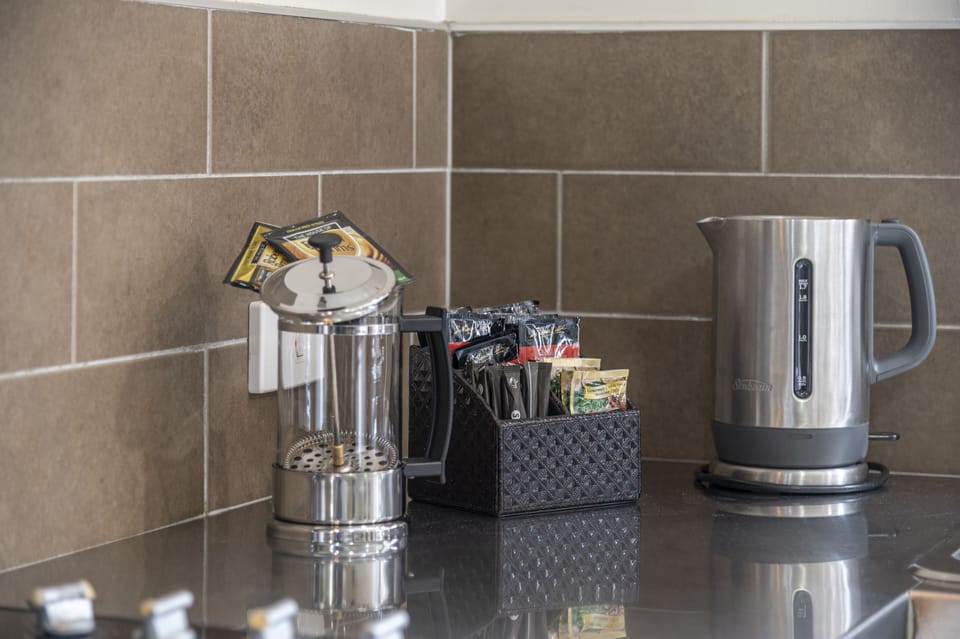 Club Studio | Private kitchen | Coffee/tea maker, mini-fridge, microwave, electric kettle