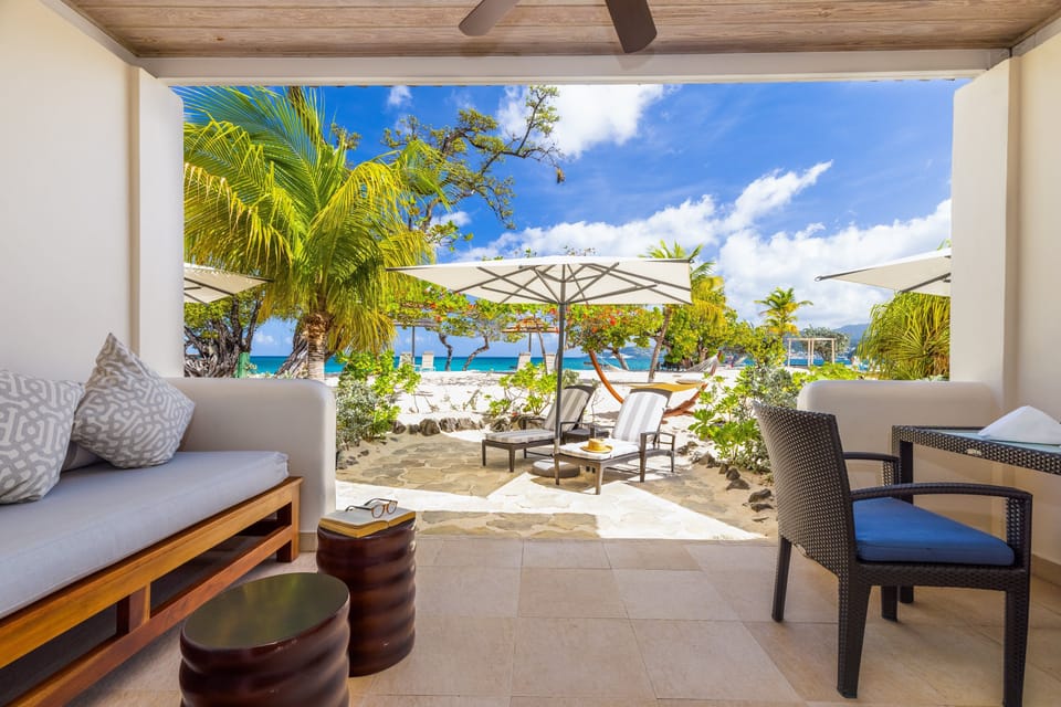 Seagrape Beach Suite | Beach | On the beach, white sand, sun loungers, beach umbrellas