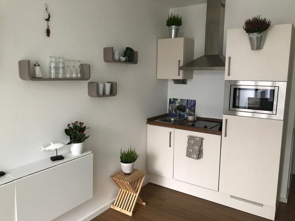 Apartment, 1 Double Bed, Balcony (Wolke 8) | Private kitchenette | Fridge, microwave, stovetop, dishwasher